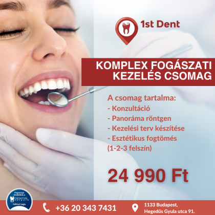 Komplex fogászati kezelés csomag Komplex fogászati kezelés csomag